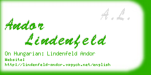 andor lindenfeld business card